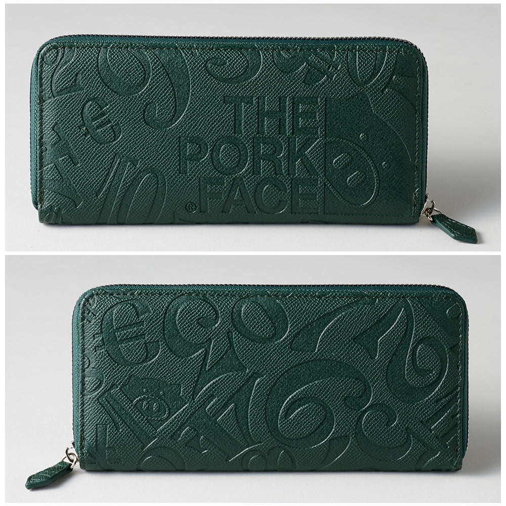 [NEW]『The Pork Face Official License』 [フランク三浦 × THE PORK FACE] 奇跡の財布 メンズ レディース  グリーン FMPS-GR