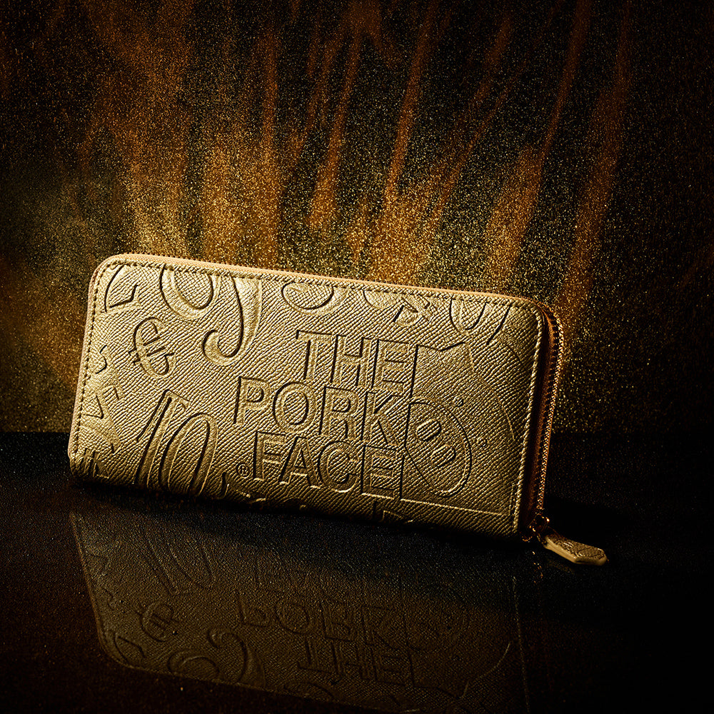 [NEW]『The Pork Face Official License』 [フランク三浦 × THE PORK FACE] 奇跡の財布 メンズ レディース  ゴールド  FMPS-KIN