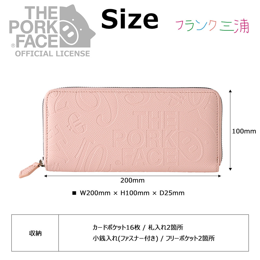[NEW]『The Pork Face Official License』 [フランク三浦 × THE PORK FACE] 奇跡の財布 メンズ レディース  ピンク モモ FMPS-MOMO