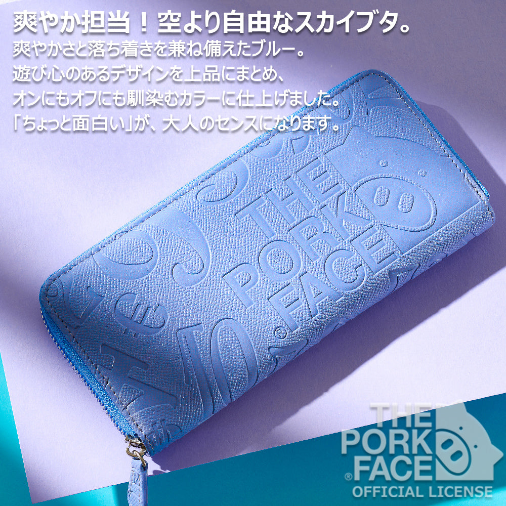 [NEW]『The Pork Face Official License』 [フランク三浦 × THE PORK FACE] 奇跡の財布 メンズ レディース  ブルー スカイ FMPS-SKY