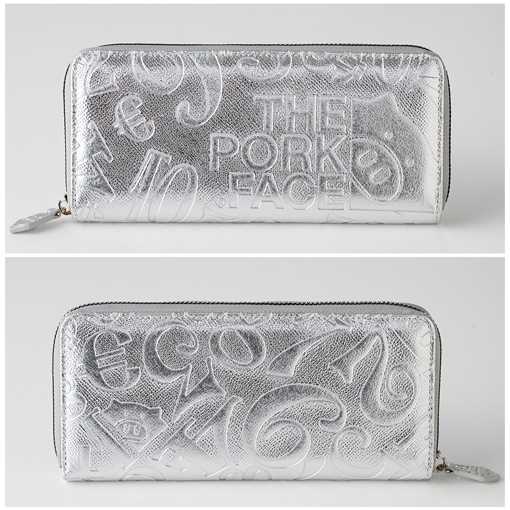 [NEW]『The Pork Face Official License』 [フランク三浦 × THE PORK FACE] 奇跡の財布 メンズ レディース  シルバー 銀 FMPS-SV