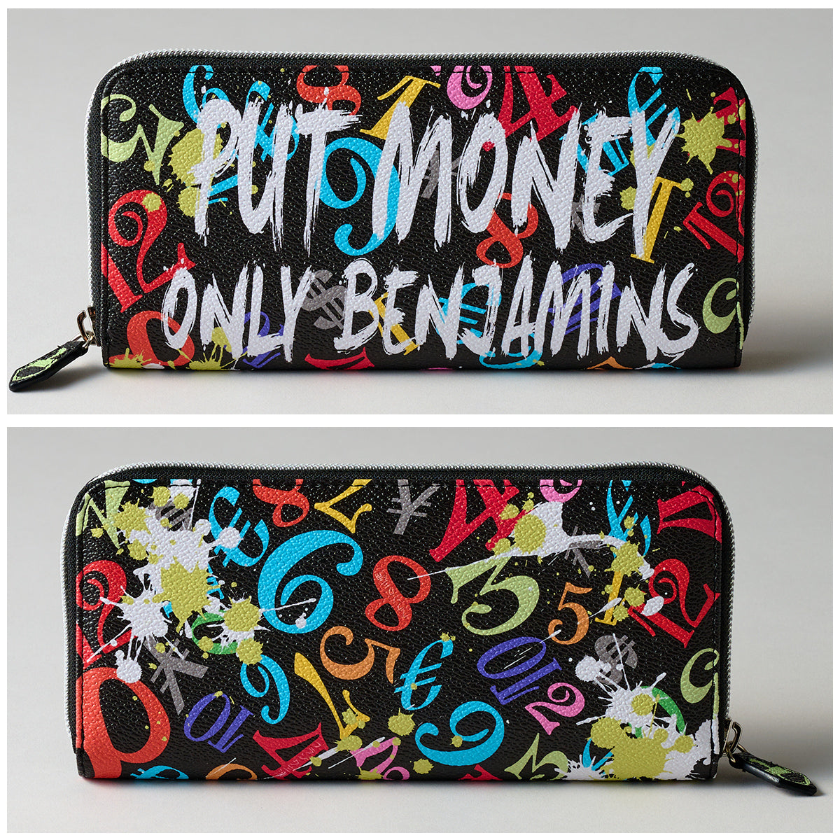 『40%OFF BLACK FRIDAY SALE』 [フランク三浦] 奇跡の財布 メンズ レディース レインボー ベンジャミンブラック FMS01-BNCRB