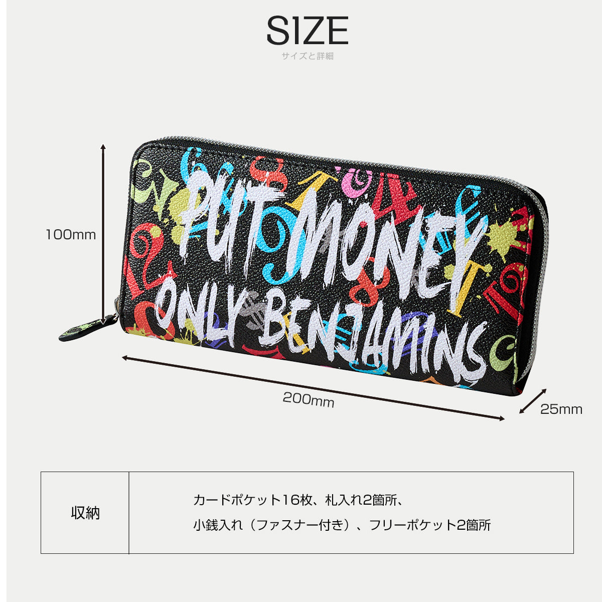 『40%OFF BLACK FRIDAY SALE』 [フランク三浦] 奇跡の財布 メンズ レディース レインボー ベンジャミンブラック FMS01-BNCRB