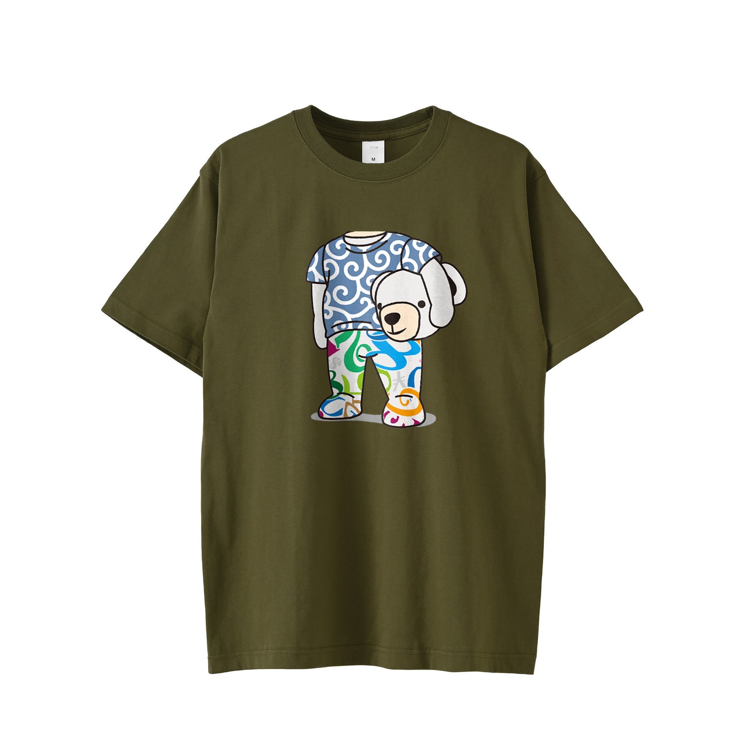 [フランク三浦] Tシャツ ヘッドベア 唐草 ホワイト FMT-H08