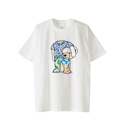 [フランク三浦] Tシャツ ヘッドベア 唐草 ホワイト FMT-H08