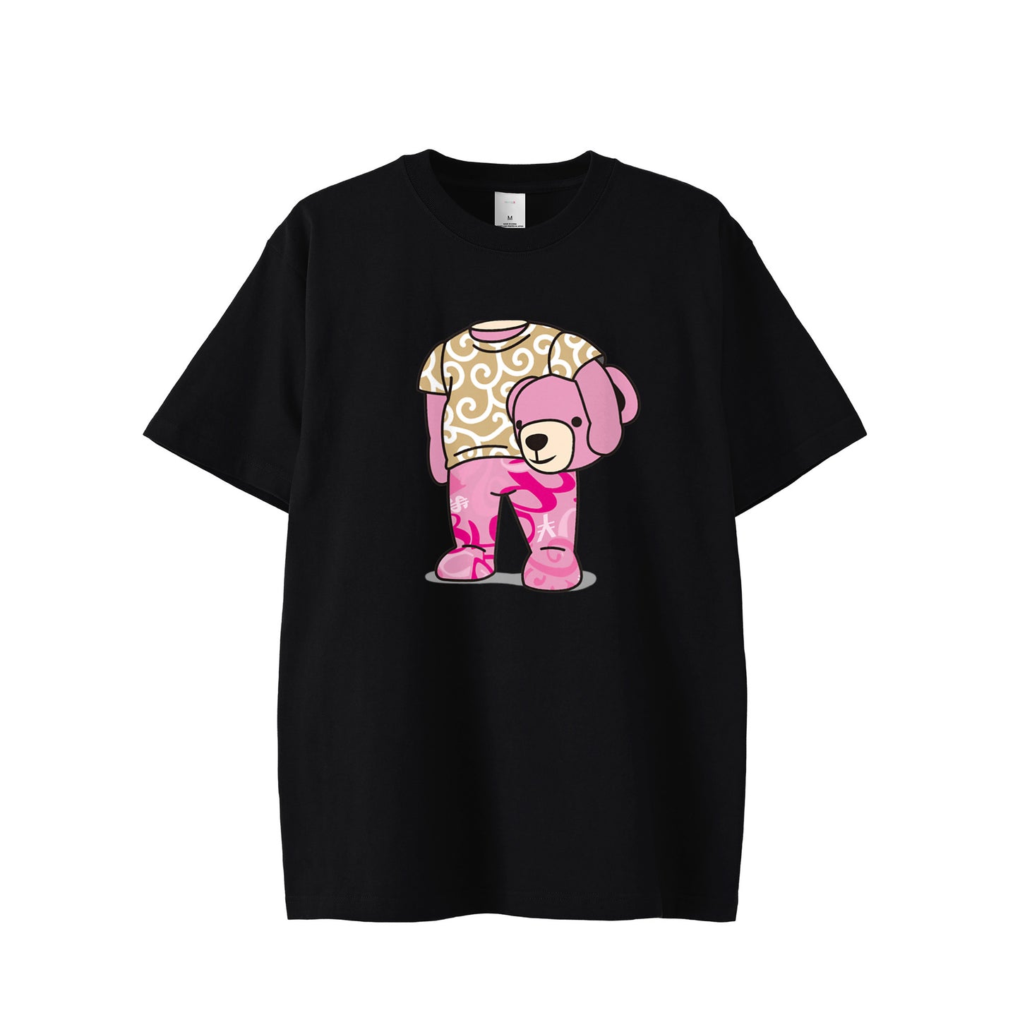 [フランク三浦] Tシャツ ヘッドベア 唐草 ピンク FMT-H09