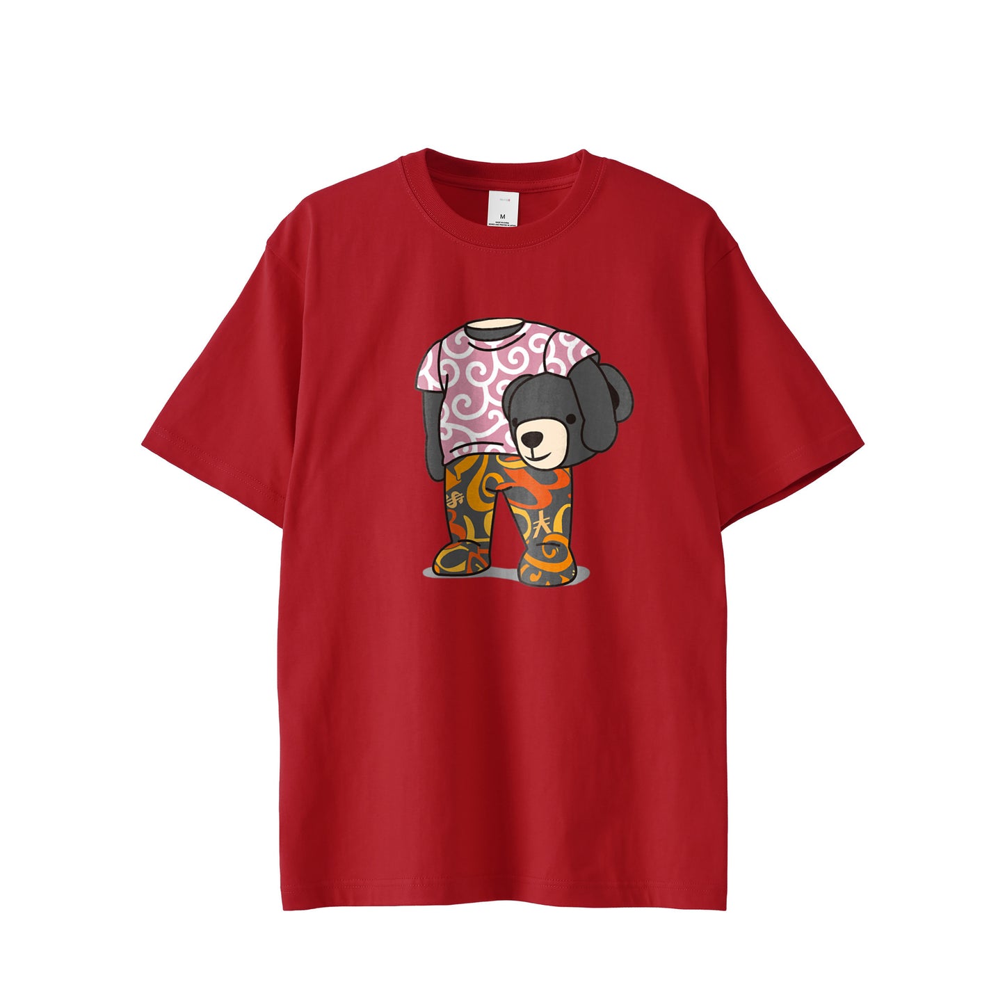 [フランク三浦] Tシャツ ヘッドベア 唐草 ブラック FMT-H11