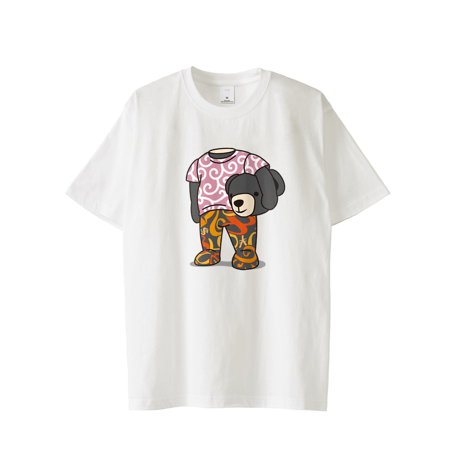 [フランク三浦] Tシャツ ヘッドベア 唐草 ブラック FMT-H11