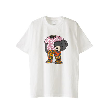 [フランク三浦] Tシャツ ヘッドベア 唐草 ブラック FMT-H11