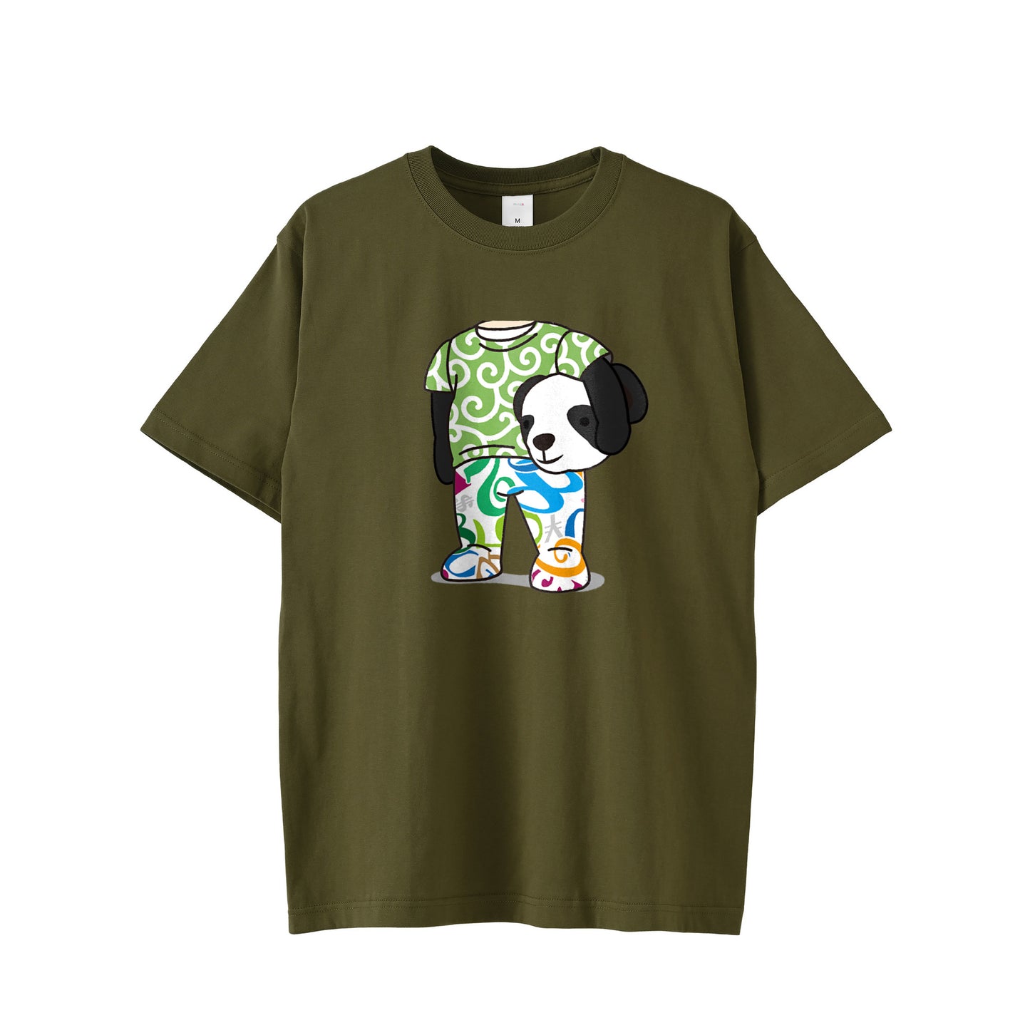 [フランク三浦] Tシャツ ヘッドベア 唐草 パンダ FMT-H12