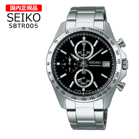 【国内正規品】 SEIKO セイコー セレクション スピリット 腕時計 8Tクロノ SBTR005 メンズ クオーツ アナログ クロノグラフ ステンレス ブラック シルバー