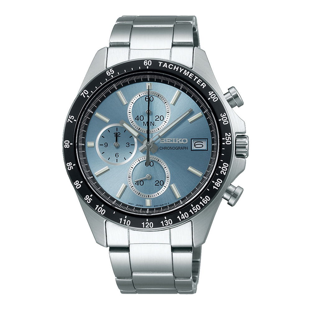 【国内正規品】 SEIKO セイコー セレクション スピリット 腕時計 8Tクロノ SBTR029 メンズ クオーツ アナログ クロノグラフ ステンレス アイスブルー シルバー