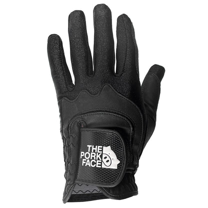 THE PORK FACE Golf Glove, Left Hand, Black/White, TPF-GLOVE01 