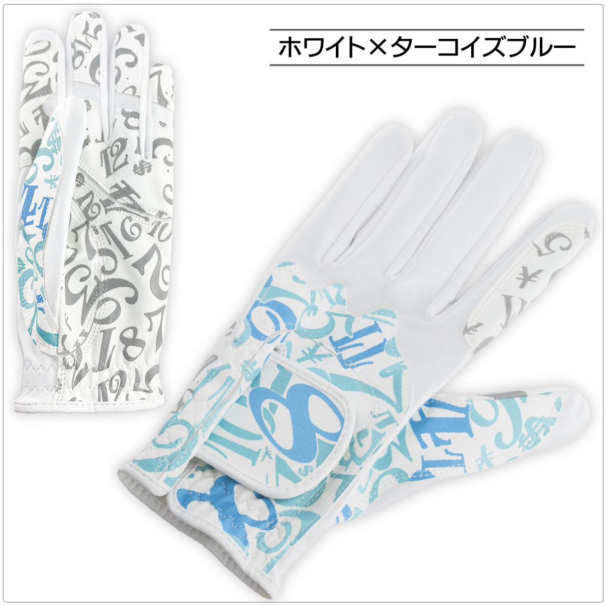 Frank Miura Golf Gloves with Glove Holder Left Hand Black White Gray